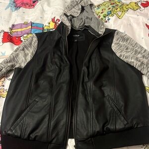 Torrid Black and Gray Hooded Jacket